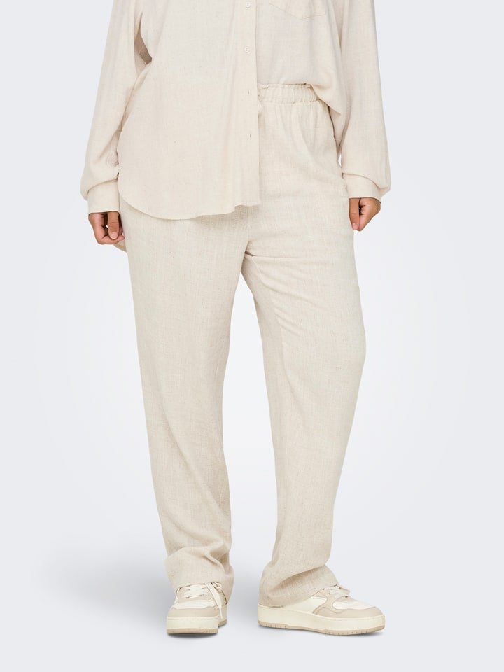 ONLY Spodnie w kolorze kremowym