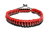 Bransoletki - Bransoletka Czarno Czerwona Pleciona - miniaturka - grafika 1