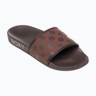 Klapki i japonki damskie - Klapki damskie ROXY Slippy IV brown combo WYSYŁKA W 24H 30 DNI NA ZWROT - miniaturka - grafika 1