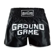 Spodnie sportowe męskie - Ground Game Spodenki Muay Thai "Skullz" Black - miniaturka - grafika 1