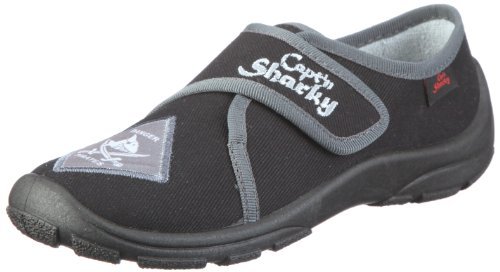 Capt'n Sharky Kapcie chłopięce Martin, czarny - czarny czarny - 26 EU