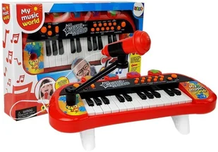 DLA NAJMŁODSZYCH KEYBOARD PIANINKO CZERWONY - Instrumenty muzyczne dla dzieci - miniaturka - grafika 1