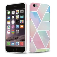 Etui i futerały do telefonów - Etui Cadorabo do Apple iPhone 6 PLUS / iPhone 6S PLUS w Rainbow Marble No.11 TPU Silicone Mobile Phone Case z wzorem Mosaic Silicone Case Ultra Slim Back Cover Case Bumper - miniaturka - grafika 1