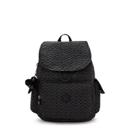 Torebki damskie - Kipling CITY PACK Średni Plecak, Signature Emb Czarny - miniaturka - grafika 1