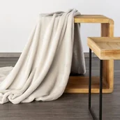 Koce i narzuty dla dzieci - Koc 170 x 210 Mikrofibra Design Cindy5 Krem - miniaturka - grafika 1