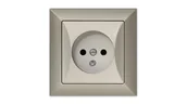 Gniazdka elektryczne - Timex Opal Gniazdo pojedyncze 2P+Z satyna 137175 - miniaturka - grafika 1