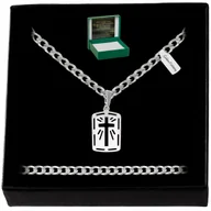 Biżuteria dla dzieci - SREBRNY NASZYJNIK NA KOMUNIĘ CHRZEST pr925 GRAWER - miniaturka - grafika 1