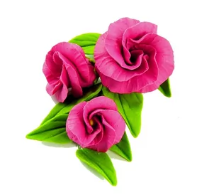 Kwiat Cukrowy Eustoma Malinowa Do Dekoracji Tortu - Dodatki do ciast w proszku - miniaturka - grafika 1