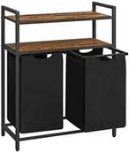 Szafki łazienkowe - Loftowa szafka łazienkowa z 2 koszami na pranie S3-B96 - miniaturka - grafika 1