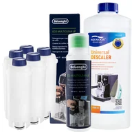 Akcesoria i części do ekspresów do kawy - Zestaw Do Delonghi Filtr AL-S002 5szt, MultiClean DLSC550, Odkamieniacz Uniwersalny Aqualogis 1L - miniaturka - grafika 1