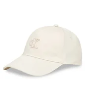 Czapki damskie - Czapka z daszkiem Calvin Klein Monogram Shine Embroidery Cap LV04F5044G Biały - miniaturka - grafika 1