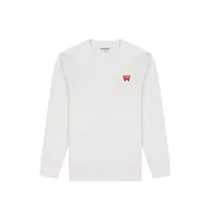 Bluzy męskie - Wrangler Bluza męska Sign Off Crew Sweater, biała (Worn White), rozmiar XL (DE), Worn White, XS - miniaturka - grafika 1