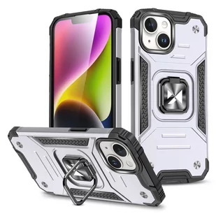 Pancerne etui z uchwytem na palec do iPhone 15 Plus Ring Armor srebrny WOZINSKY - Etui i futerały do telefonów Pancerne etui z uchwytem na palec do iPhone 15 Plus Ring Armor srebrny WOZINSKY - Etui i futerały do telefonów - miniaturka - grafika 1