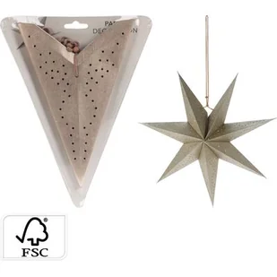 Papierowa gwiazda 45 cm złota - Ozdoby bożonarodzeniowe - miniaturka - grafika 1