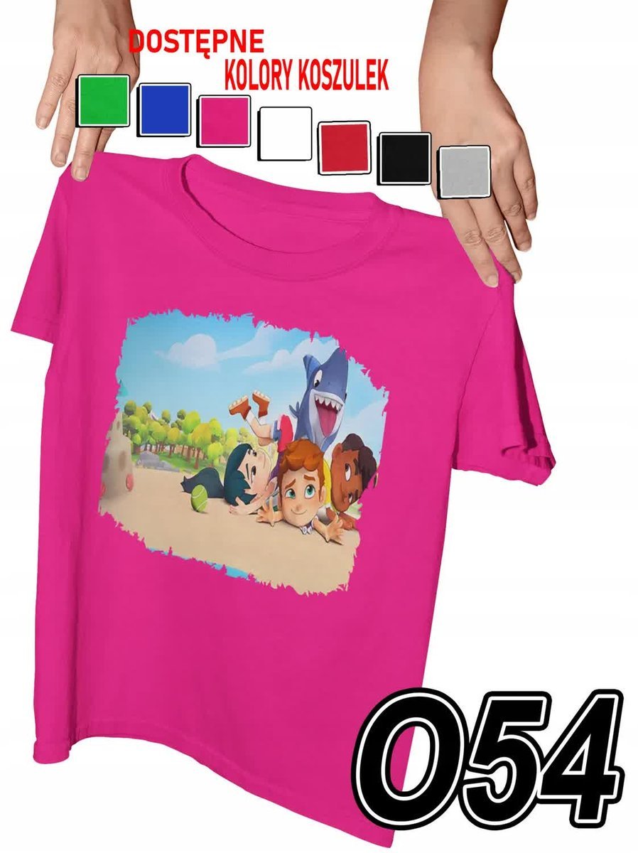 Koszulka Dziecięca Z Nadrukiem Reksin Bajka Rekin Różne - M 134-140