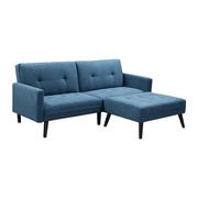 Sofy i kanapy - Sofa Rozkładana Niebieska Corner Halmar - miniaturka - grafika 1