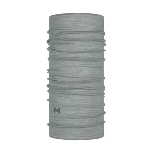 Chusta wielofunkcyjna z wełny merynosów Buff Merino Lightweight Solid Light Grey - Czapki i chusty sportowe damskie - miniaturka - grafika 1