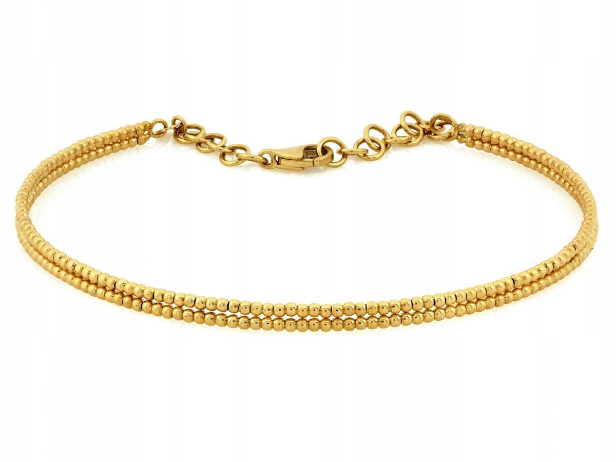 Złota bransoletka 585 sztywna bangle otwarta regulowana r18 elegancka 5.70g