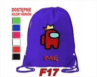 Worki na buty - WOREK SZKOLNY NA WF TRENING SPORTOWY Z NADRUKIEM KOSMONAUCI - IMIĘ - miniaturka - grafika 1