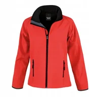 Kurtki damskie - Kurtka damska Soft Shell oddychająca wiatro odporna Czerwony/Czarny r. XL - miniaturka - grafika 1