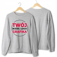 Bluzy damskie - Bluza Damska Szara Kreator Twoje Zdjęcie Logo Xl - miniaturka - grafika 1