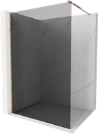Ścianki i drzwi prysznicowe - Mexen Kioto ścianka prysznicowa Walk-in 90 x 200 cm, grafit 8 mm, różowe złoto - 800-090-101-60-40 - miniaturka - grafika 1