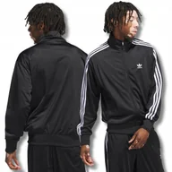Bluzy męskie - BLUZA MĘSKA DRESOWA ADIDAS FIREBIRD SPORTOWA ROZPINANA NA CO DZIEŃ CZARNA S - miniaturka - grafika 1
