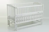Łóżeczka i kojce - Badum, Łóżeczko niemowlęce, Białe, 60x120 cm, 3w1 - miniaturka - grafika 1
