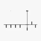 Lampy sufitowe - Lampa wisząca Trevo 7 1104T1 Aldex tuby downlight czarny - miniaturka - grafika 1