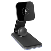 Ładowarki do telefonów - Ładowarka bezprzewodowa Proove Energy Fold 3w1 Czarna - miniaturka - grafika 1