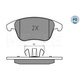 Klocki hamulcowe - komplet MEYLE 025 222 6920/PD - Klocki hamulcowe - miniaturka - grafika 1