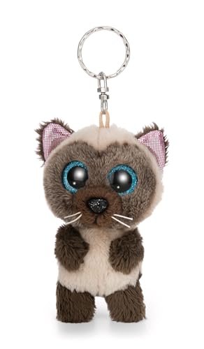 NICI Glubschis 63020 brelok kotka syjamska Selma, wierny pluszowy towarzysz do plecaka lub torby, zawieszka na klucze dla małych i dużych, 9 cm, beżowy