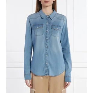 GUESS Jeansowa koszula Slim Fit - Koszule damskie - miniaturka - grafika 1