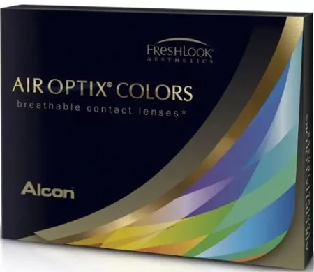 Air Optix Colors, Soczewki miesięczne 0.00 szare Grey, 2 szt.