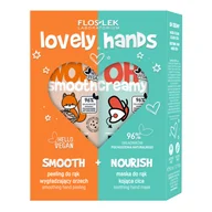 Peelingi do ciała - Zestaw FlosLek Lovely Hands kuracja wzmacniająca, Wow Smooth, wygładzający peeling do rąk, 50 g + Oh Creamy, kojąca maska do rąk, 50 ml - miniaturka - grafika 1