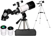 Teleskopy - Teleskop Astronomiczny Luneta GENETIC OPTIC F400 15-120x, Duży Statyw, Adapter do Tel., Akcesoria. - miniaturka - grafika 1