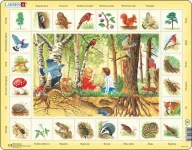Puzzle - Układanka W lesie Maxi - Larsen - miniaturka - grafika 1