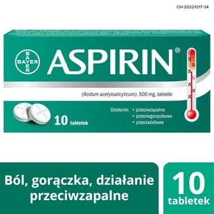 Bayer Aspirin 500mg 10 szt. - Przeziębienie i grypa - miniaturka - grafika 1