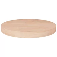 Blaty meblowe i parapety okienne - Okrągły blat do stolika, Ø30x4 cm, surowe drewno dębowe - miniaturka - grafika 1