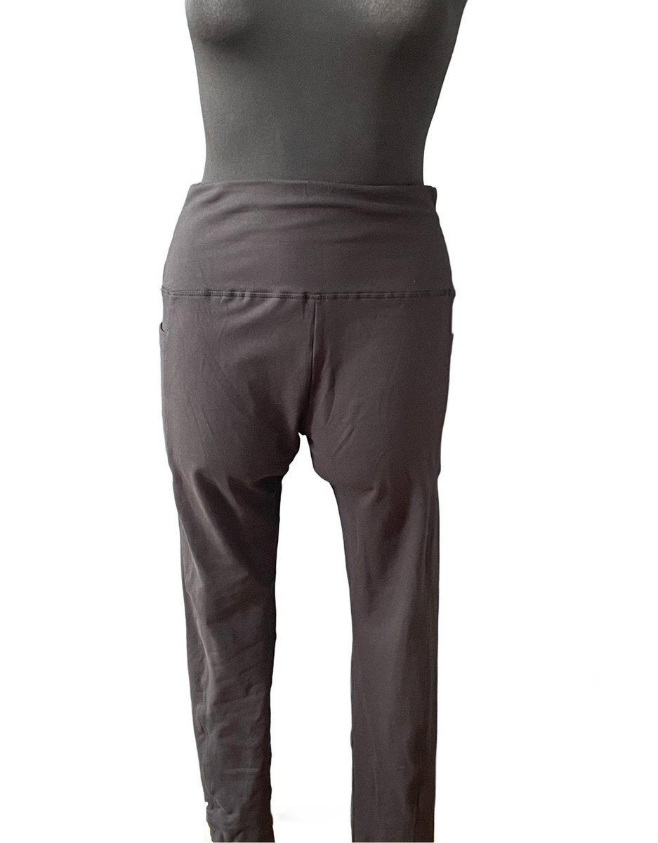 Libin Damskie Legginsy Termiczne z Kieszeniami - Czarne, Rozmiar L-XL