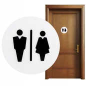 Tablice i flipcharty - TABLICZKA TOALETA WC PIKTOGRAM DAMSKO MĘSKA NA DRZWI KOEDUKACYJNA GRAWER - miniaturka - grafika 1