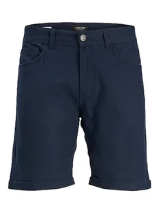 JACK & JONES PLUS Male JPSTRICK JJJORIGINAL lniane szorty DEK PLS dżinsowe spodenki, Navy Blazer, 44, granatowy blezer, 44 - Spodenki damskie - miniaturka - grafika 1