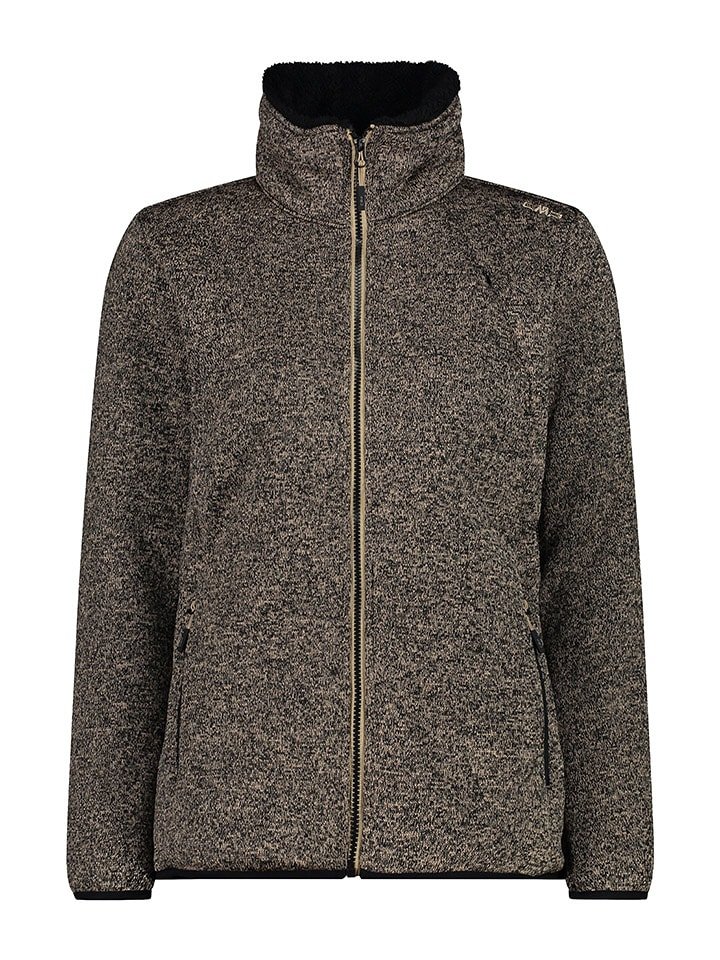 CMP Kurtka polarowa w kolorze jasnobrązowo-czarnym