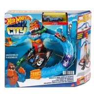Tory, garaże, parkingi - Hot Wheels City Pułapka goryla Zestaw tematyczny Hdr30 - zabawka - miniaturka - grafika 1