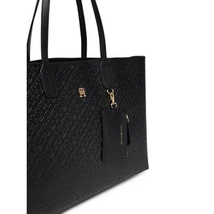 Torebka Tommy Hilfiger Th Icon Tote Mono AW0AW17687 Czarny - Torebki damskie - miniaturka - grafika 1