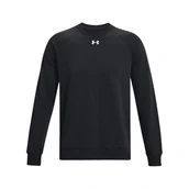 Bluzy męskie - Bluza męska UNDER ARMOUR Sportowa Rival Fleece Crew Czarna - miniaturka - grafika 1