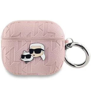 Etui Karl Lagerfeld Monogram Karl & Choupette Head na AirPods 3 - różowe - Akcesoria do słuchawek - miniaturka - grafika 1