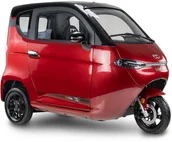 Skutery - Skuter elektryczny zabudowany z dachem MICRO CAR BILI BIKE SIGMA 3 GEL czerwony-jasne wnętrze - miniaturka - grafika 1