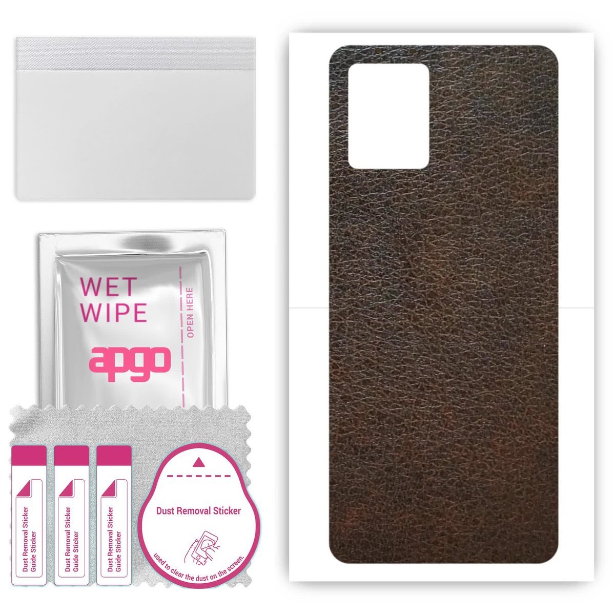 Folia naklejka skórka strukturalna na TYŁ do Motorola Moto G Power 5G - Skóra Brązowa - apgo SKINS