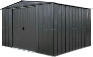 vidaXL Spacemaker Metalowa szopa na narzędzia 108 Onyks Czarny 242x313x209cm - Altany ogrodowe - miniaturka - grafika 1